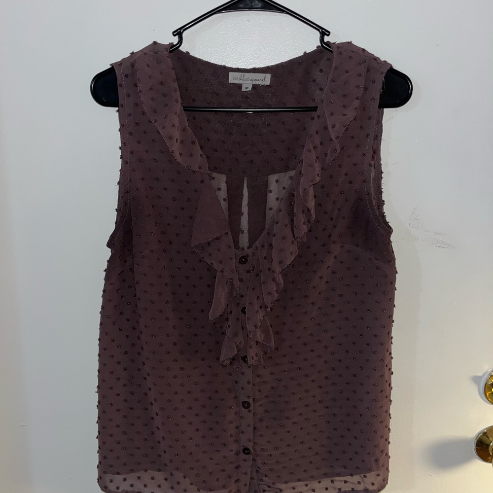 Purple Sleeveless Blouse